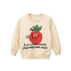 Children Kids Baby Fashion Girls Boys Long Sleeve Tomato Print Fleece Sweatshirt