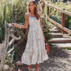 Women Summer Vacation Fashion Casual Elegant Floral Print Maxi Loose Sundress