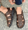 Men Casual Leather Non-Slip Wear-Resistant Large Size Sandals