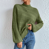 Women'S Fashion Solid Color Loose Knitted Sweater