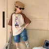 Children Kids Baby Fashion Boys Girls Short Sleeve Cartoon Rabbit Print T-Shirt