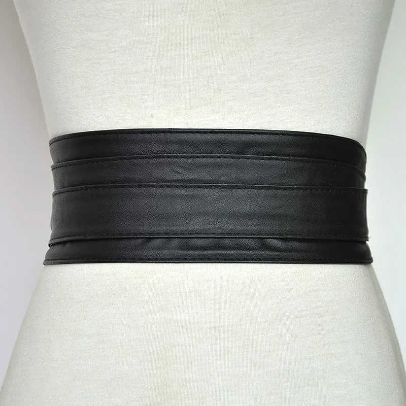 Women Fashion Bowknot Lace-Up Wide Girdle Belt