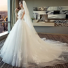 Women Elegant Tube Top Sweep Length Wedding Gown