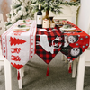 Christmas Decoration Supplies Creative Snowman Elk Embroidery Knitting Table Flag Cloth Tableware