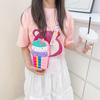 Kids Girls Fashion Sweet Candy Color Cartoon Ice Cream Silicone Mini Crossbody Bag