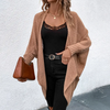 Autumn And Winter Women Casual Solid Color Irregular Knit Cardigan Jacket