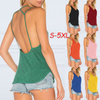 Women'S Fashion Loose Vacation Basic Backless Solid Color Camis