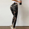 Women Fashion Tight Graphic Printed Bowknot Leggings