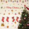 Christmas Celebration Boots Balloon Stars Wall Stickers Home Decoration Self-Adhesive Stickers