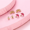 (Buy 1 Get 1) Children Kids Baby Fashion Girls Cartoon Star Rainbow Earrings Ear Clips