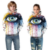 Kids Big Pattern Printed Hooded Sweatshirt