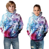 Kids Big Pattern Printed Hooded Sweatshirt