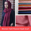 (Buy 1 Get 1) Women Fashion Twill Pleated Hijab Scarf