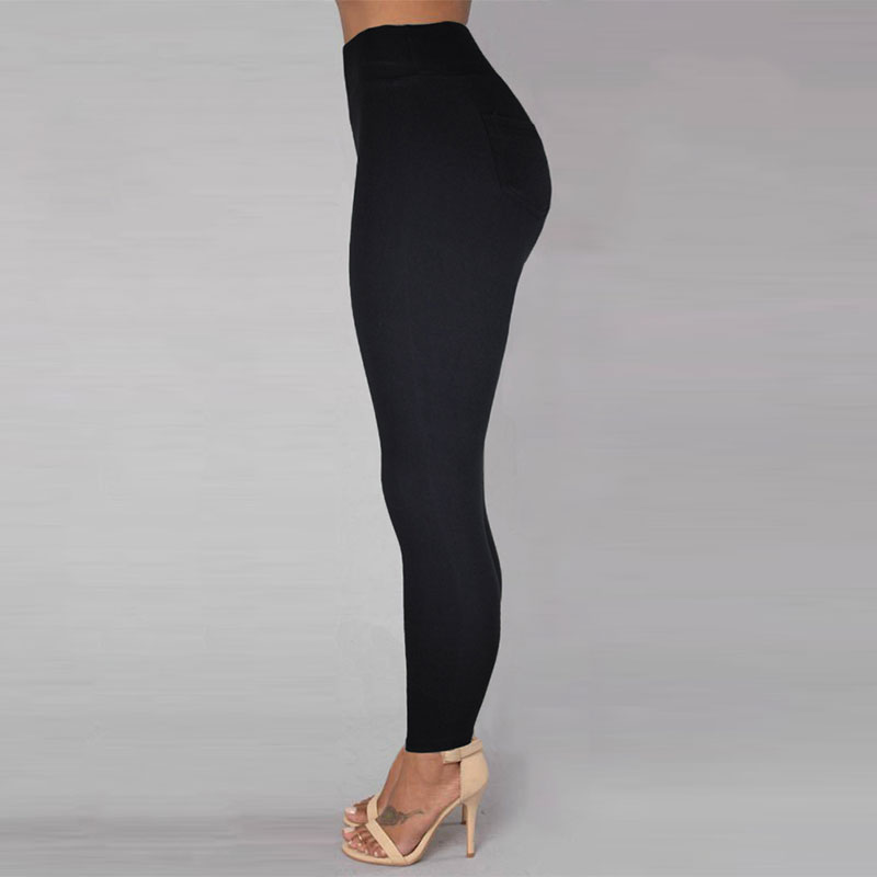 Solid Color Casual Leggings Pencil Pants