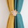 (Buy 1 Get 1) Punch-Free Household Metal Flower Pearl Decor Curtain Tieback
