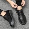 Men Fashion Low Top Breathable Pu Boots