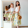 Summer Vacation Family Mother-Daughter Floral Printed Mesh Sleeveless Sling Dress