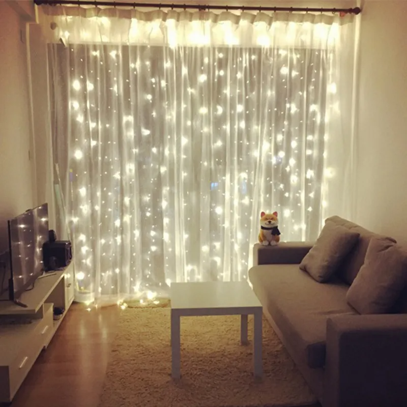 (Buy 1 Get 1) 3M*3M 300 LED Decoration Star Curtain String Lights