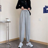 Women'S Casual Solid Color Loose Comfortable Drawstring Waist Fitness Pants