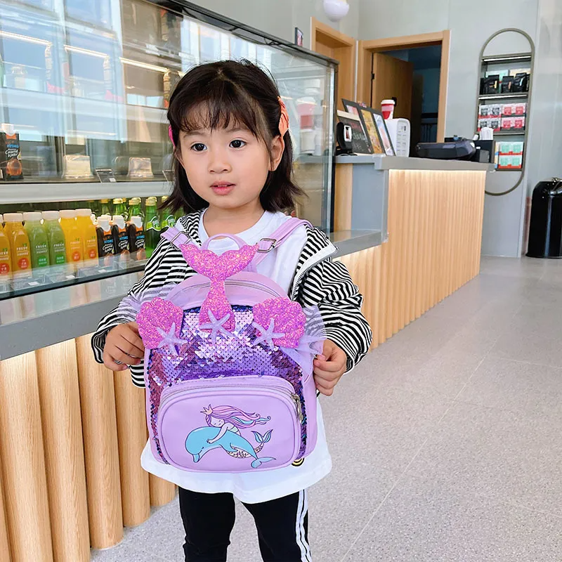 Kids Fashion Sequin Mermaid Backpack