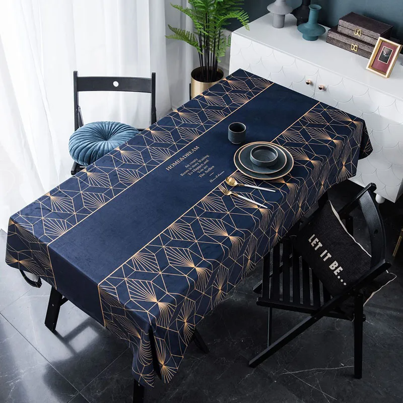 Rectangular Digital Printed Velvet Table Cloth