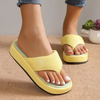 Women Fashion Casual Plus Size Thick-Soled Round Toe Thong Slippers