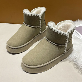 Winter Women Fashion Thick Warm Round Toe Thick-Soled Snow Boots