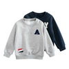 Children Kids Toddlers Fashion Boys Letter Long Sleeve Plus Velvet T-Shirt