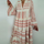Women Ethnic Printed V-Neck Flared Sleeve Loose Dress