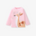 ( Buy 1 Get 1 )  Kids Toddler Big Girls Fashion Casual Cute Butterfly Fawn Embroidery Round Neck Long Sleeve T-Shirt