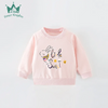 Children Kids Toddlers Fashion Girls Long Sleeve Round Neck Cute Rabbit Print Sweatshirt