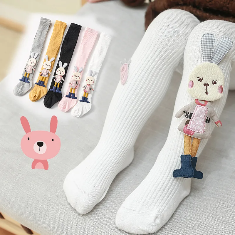 Girls Cute Cartoon Rabbit Decor Leggings Pantyhose