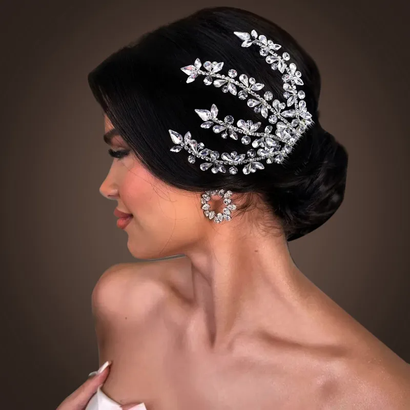 Bridal Wedding Handmade Rhinestone Hair Comb Accessories