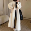 Women Fashion Winter Solid Color Knitted Sweater Coat