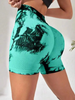 (Buy 1 Get 1) Fashion Tie Dye Women Rib-Knit Sports Yoga Biker Shorts