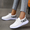 Women Casual Mesh Breathable Leopard Sneakers