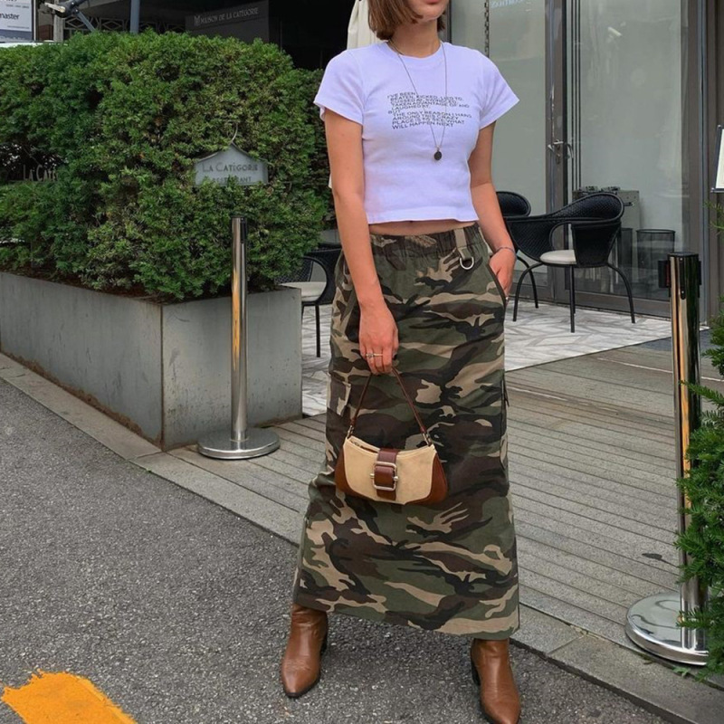 Women'S Fashion Camouflage Print Skirt