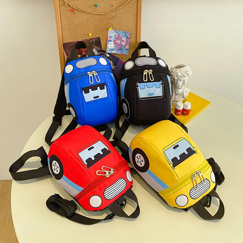 Children Kids Baby Fashion Cartoon Car Canvas School Bag Backpack