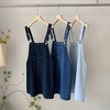 Women Ivy Preppy Style Summer Loose Casual Denim Suspender Dress