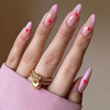 ( Buy 1 Get 2 ) Valentine Day Women Fashion Pink Edge Red Little Love Wearable False Nails