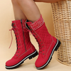 Women Fashion Round Toe Platform Mid-Calf Boots