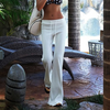 Women'S Fashion Casual Rib-Knit Flared Pants