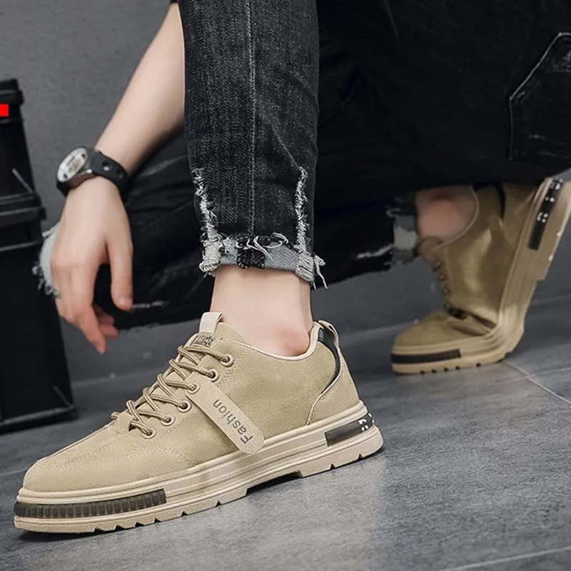 Men Fashion Casual Versatile Flat Lace-Up Sneakers