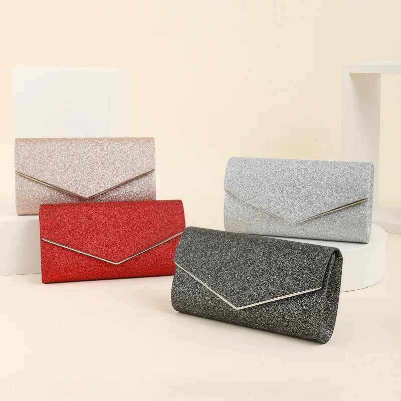 (Buy 1 Get 1) Women'S Fashion Thin Shimmer Envelope Dinner Bag