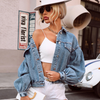 Women Casual Street Style Loose Short Denim Jacket