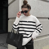 (Buy 1 Get 1 ) Women Fashion Casual Stripe Round Neck Sweater