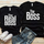 THE BOSS THE REAL BOSS Letter Printing Women Men Lovers T-Shirt