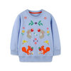 Spring And Autumn Children'S Sweater Baby Girl Knitted Cotton Cartoon Embroidered Pullover Mixed Batch