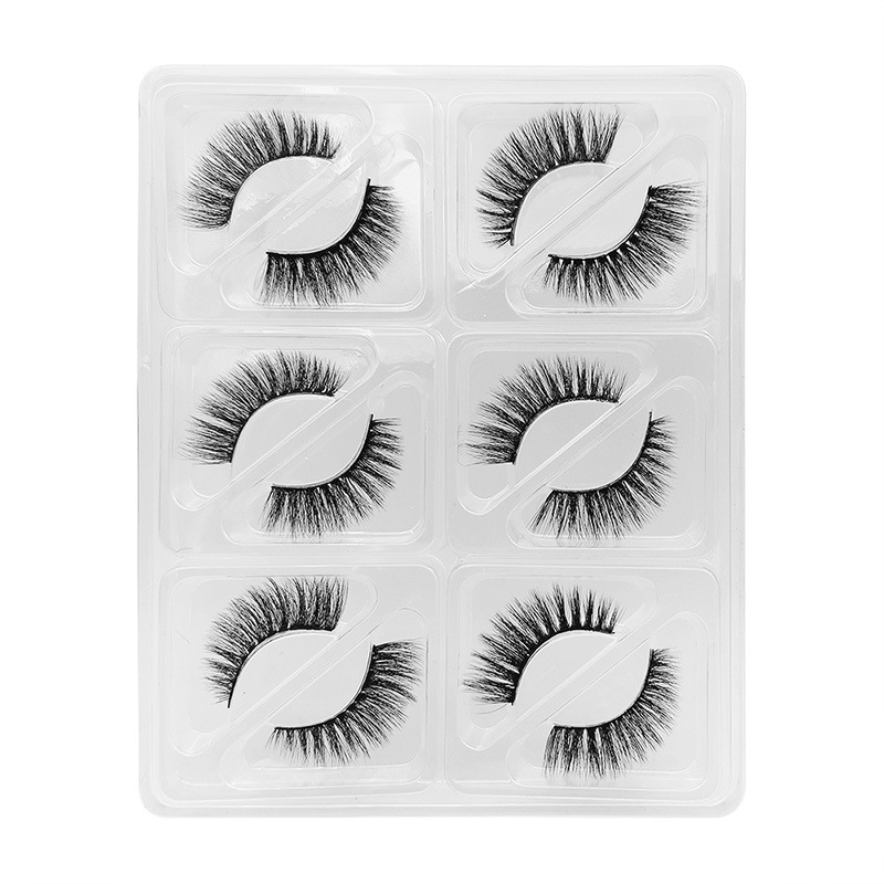 6pairs/Set Women 3D Multilayer Mink Hair Eyelashes