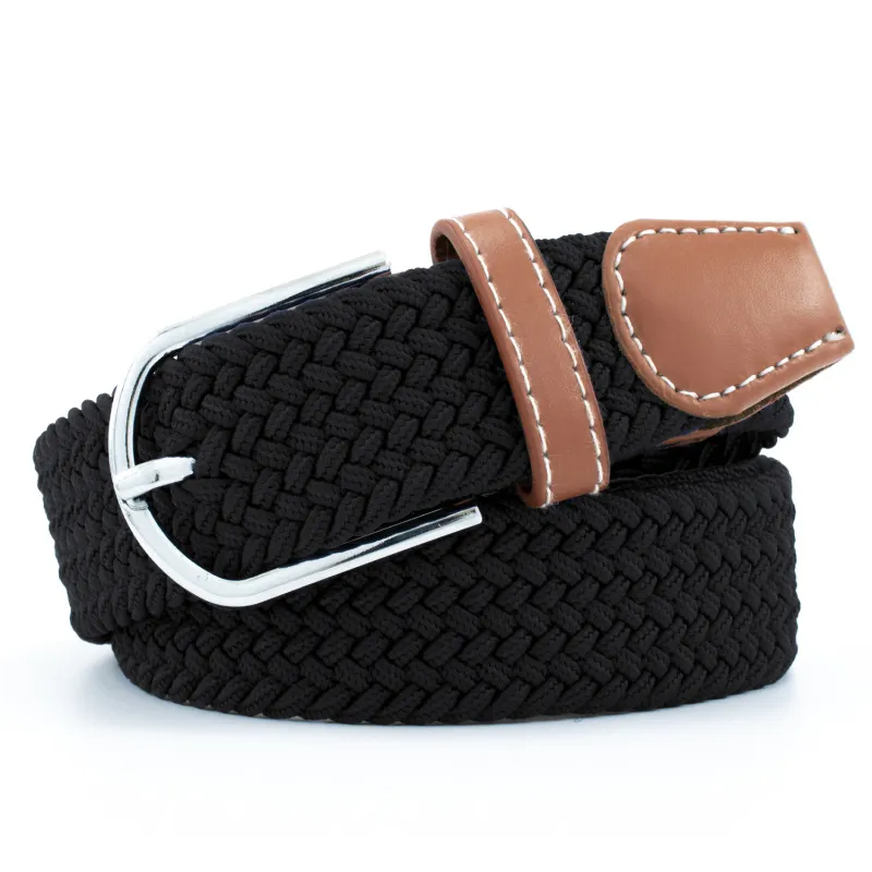 Unisex Stretch Elastic Braided Canvas Belt